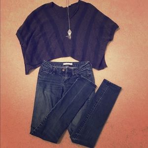 Blue and Grey Poncho Sweater | Mossimo Supply Co