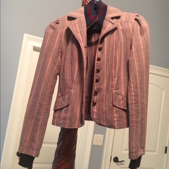 Tweed blazer with mock sweater