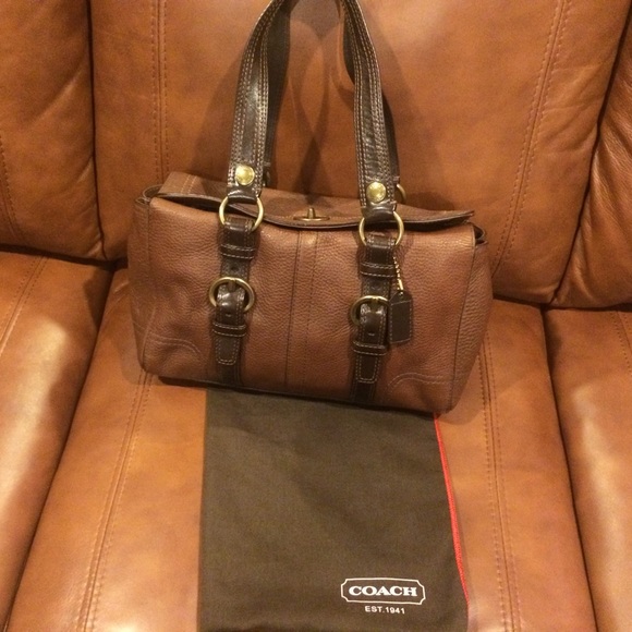 Coach Toffee Leather Satchel 👜