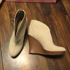 Tan suede booties by J-Lo
