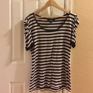 Black and white striped tee