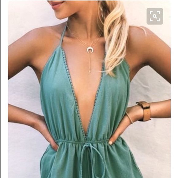 Plunge Halter Romper
