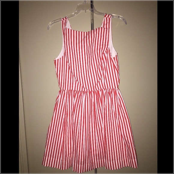 Red and white striped American Apparel mini dress