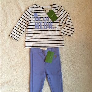 NWT Kate Spade meow baby girl set