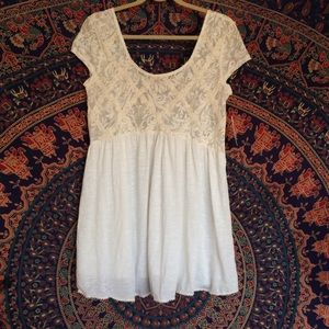 FREE PEOPLE flowy ivory top