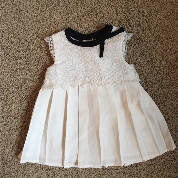 Max studio baby white dress 12M