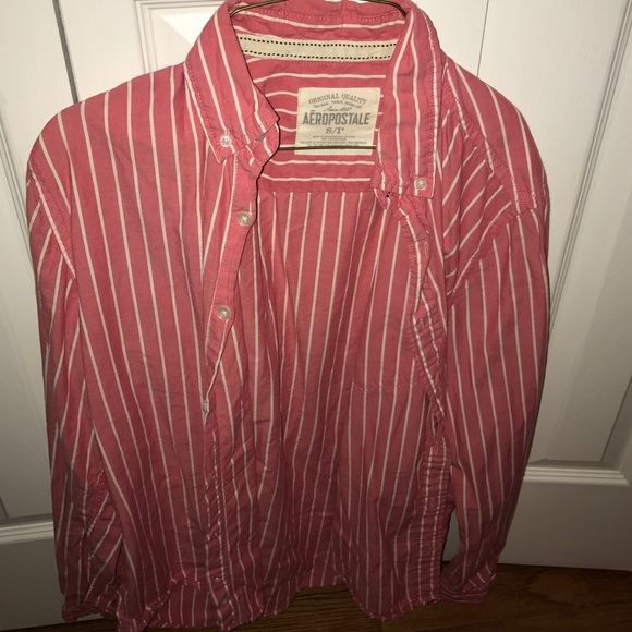 Men's Aeropostale dress shirt small salmon