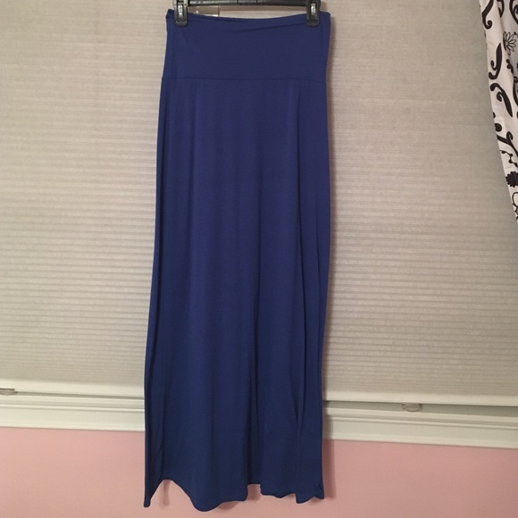 Long royal blue maxi skirt