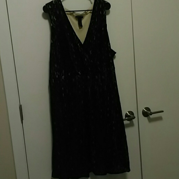 Black and cream lace dress