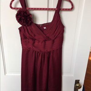 Maroon Formal Mini Dress