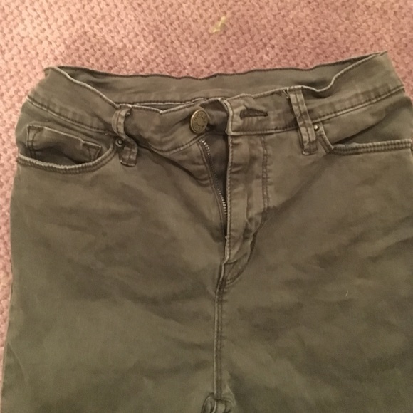 UO army green high wasted jeans