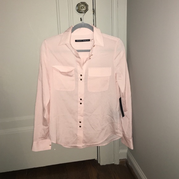 Pink ivanka trump silk shirt nwt
