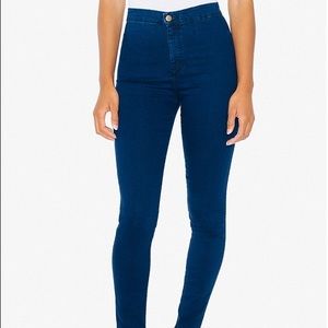 american apparel high-waisted easy jean in blue