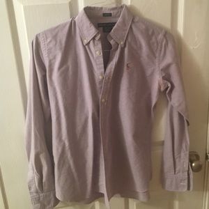 Ralph Lauren Women's Button Down - Slim, Purple