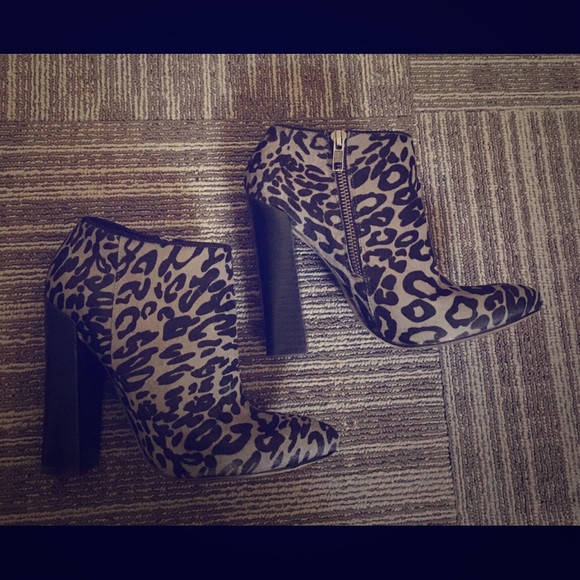 ALDO Ankle Booties blk/gry Leopard calf-hair