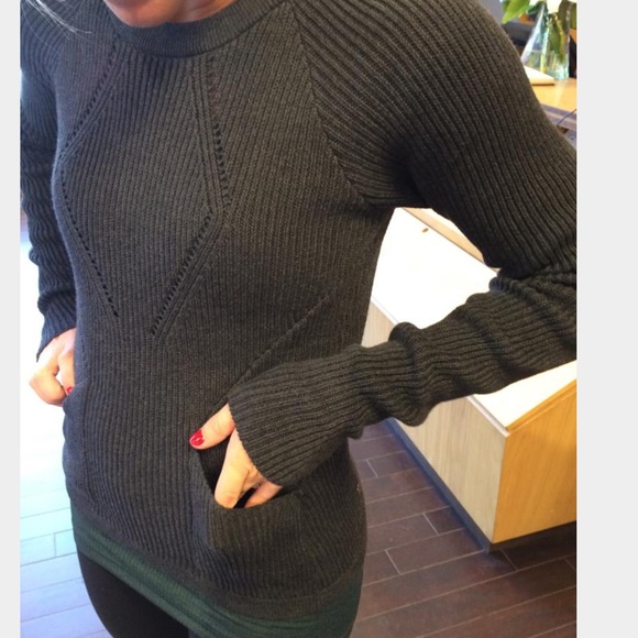 Lululemon The Sweater The Better, heathered black.