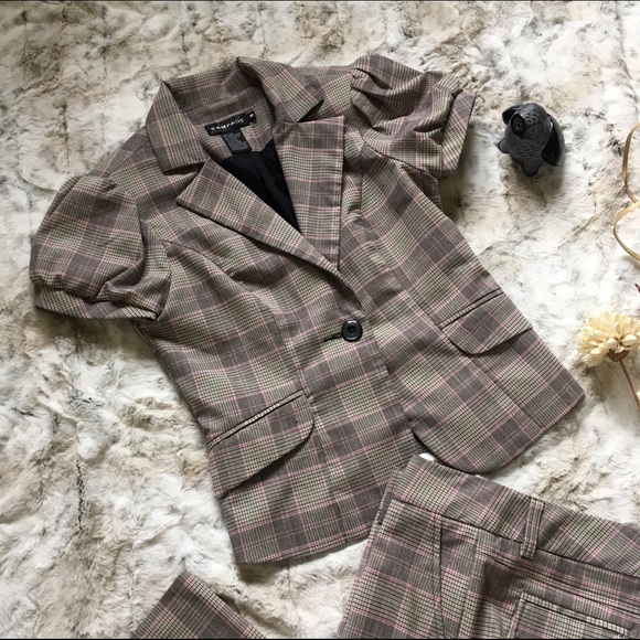 Rampage Paid Short Puff Sleeve Jacket