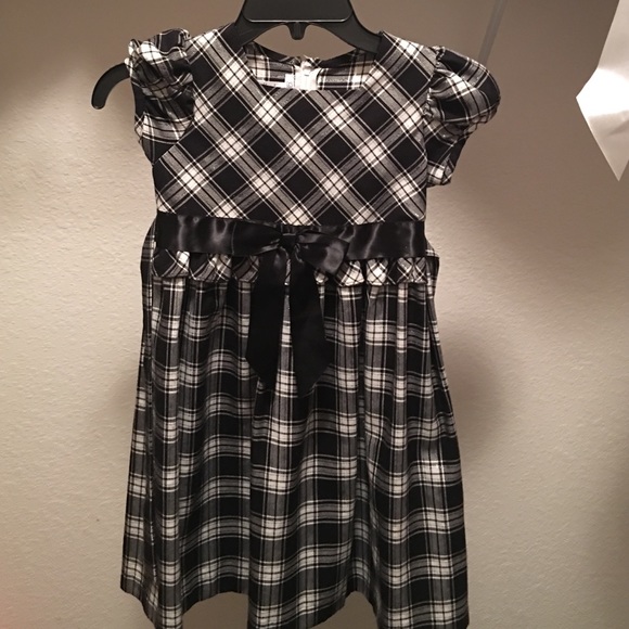 Plaid Black and White Dress
