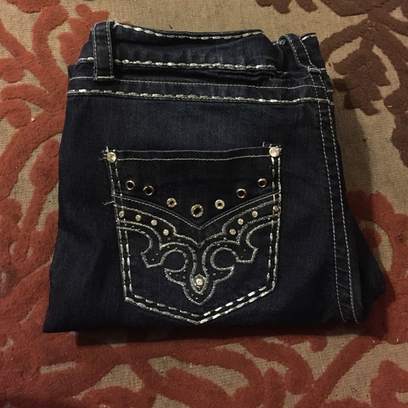 Embellished jeweled jeans.