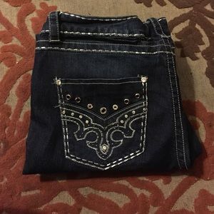 Embellished jeweled jeans.