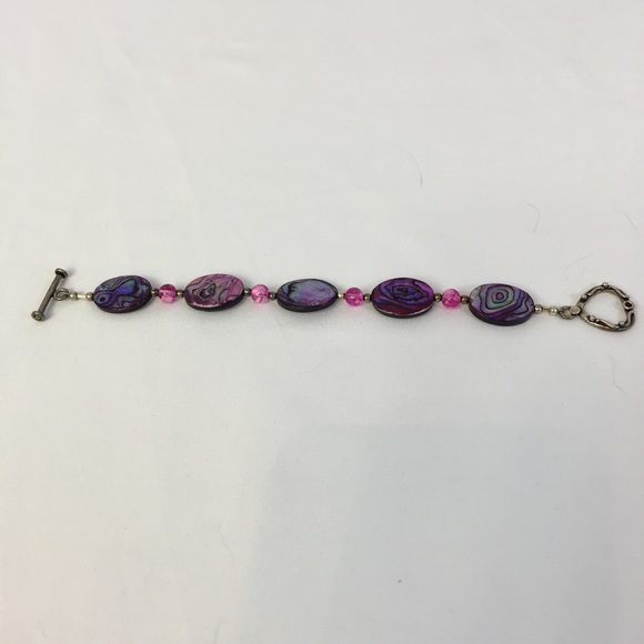 Gorgeous Purple Paua Bracelet - Picture 2 of 4