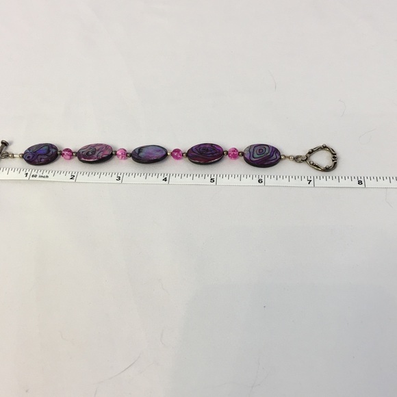 Gorgeous Purple Paua Bracelet - Picture 3 of 4