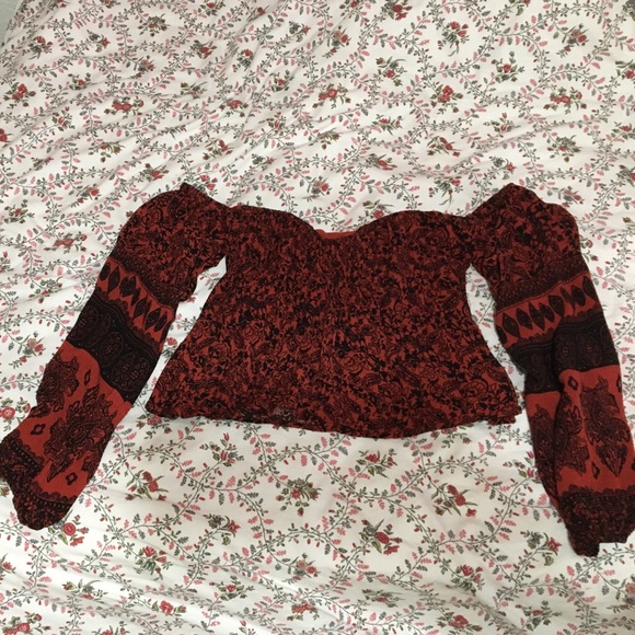Anthropologie Tops - Bohemian Cropped Off the Shoulder Blouse!