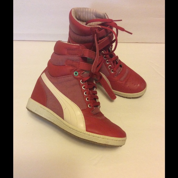 Wedge heel Red & White Pumas