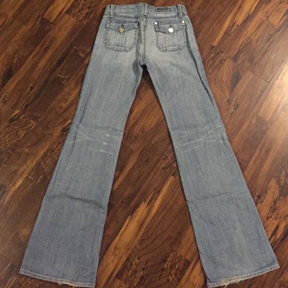 Light wash flared jeans