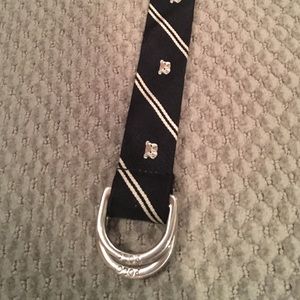 Polo Ralph Lauren Blue/Silver strap belt with dog