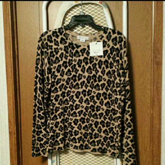 Liz cheetah sweater nwt