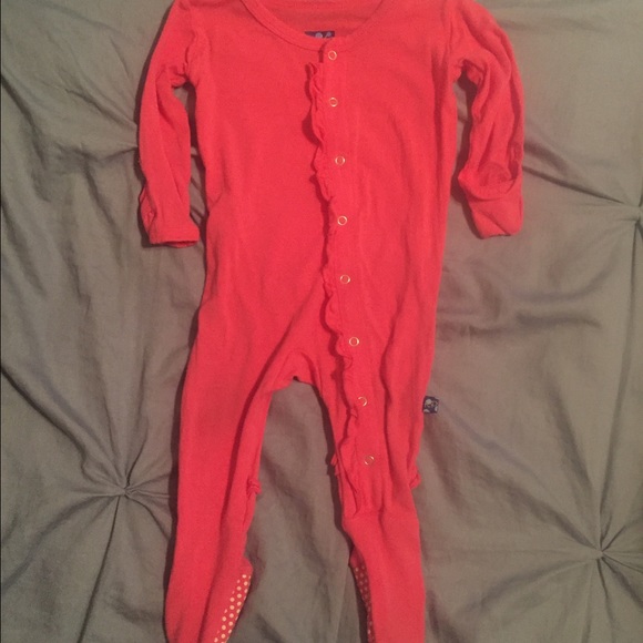 Kickee Pants ruffle footie.