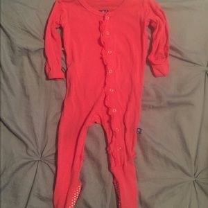 Kickee Pants ruffle footie.