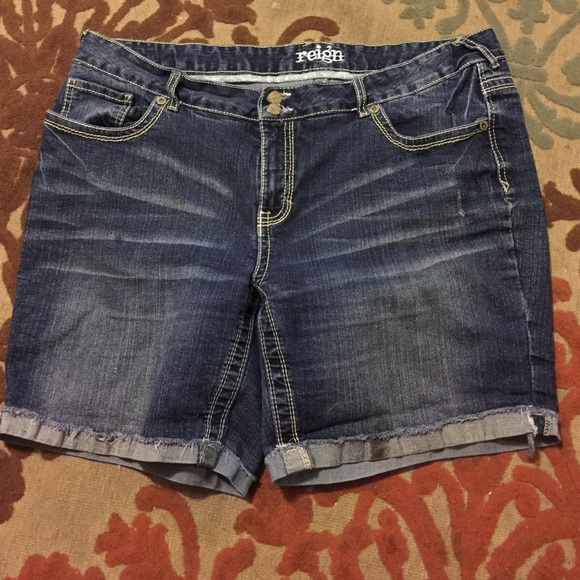 Jean shorts.