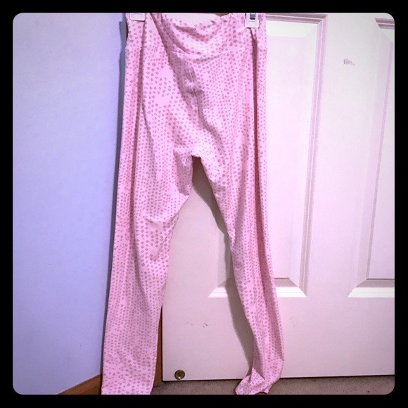 Lula Roe pink and grey leggings !