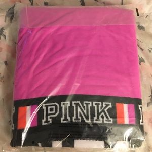 VICTORIA'S SECRET PINK FLEECE COZY BLANKET HOT PNK