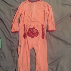 Kickee Pants Rose Appliqué coverall