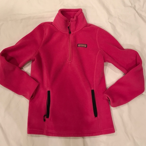 Vineyard Vines pink fleece pullover XS