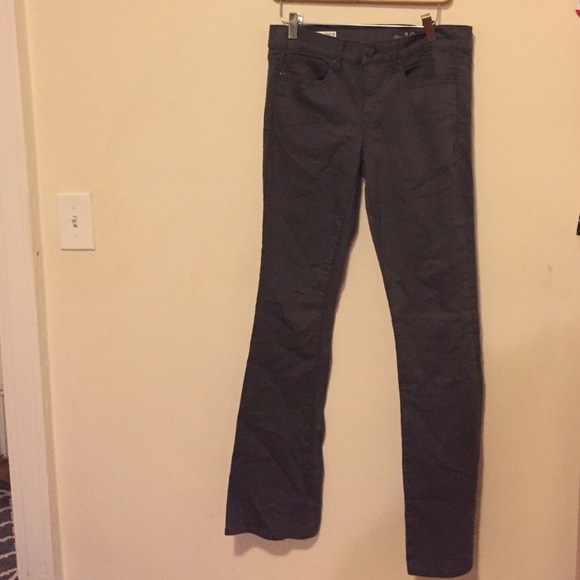 Gap dark gray skinny boot style twill pant