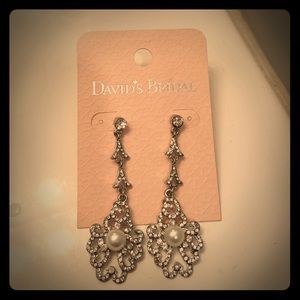 Brand New David's Bridal drop earrings