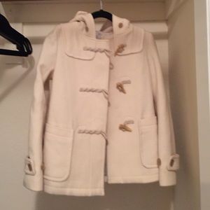 Muji cream colored peacoat