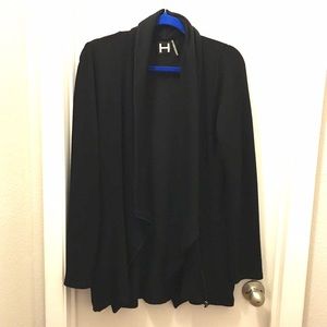 Comfy black sweater jacket with pockets