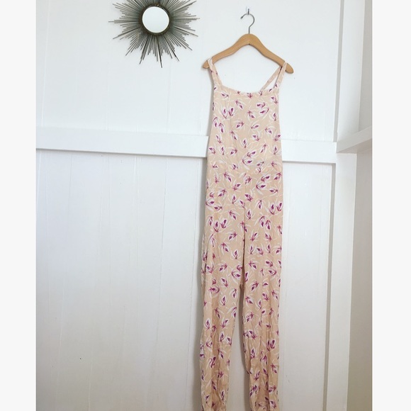 Acacia Silk Overalls Island Orchid