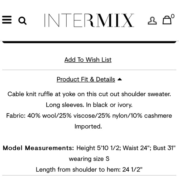 Intermix Kendall Cold Shoulder Ruffle Sweater - Picture 4 of 4