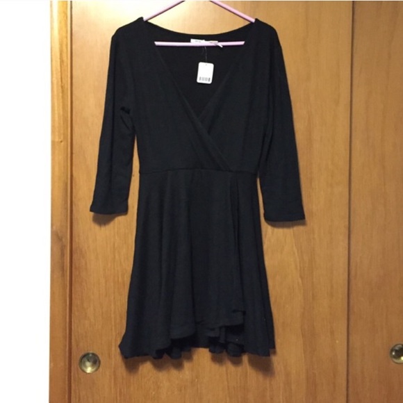 Black urban outfitters wrap dress