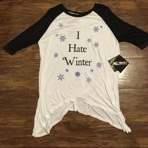 Jac Vanek I Hate Winter Baseball Long Tee