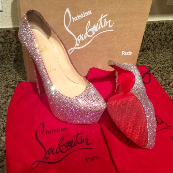 Christian Louboutin Daffodile Strass Size 37 160mm - Picture 2 of 4