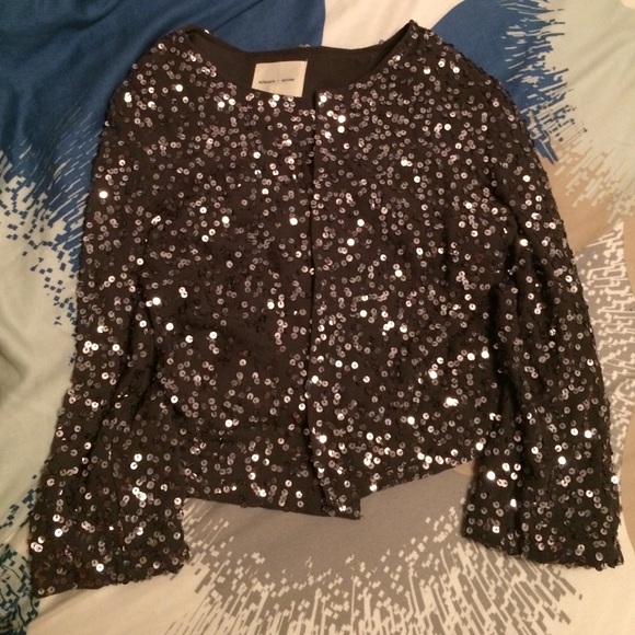 Dark grey sequin cardigan Silence and Noise