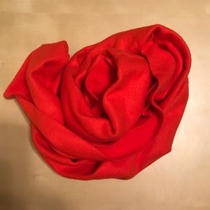 Warm red fleece infinity scarf