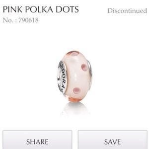 Pandora polka dot charm (discontinued color)